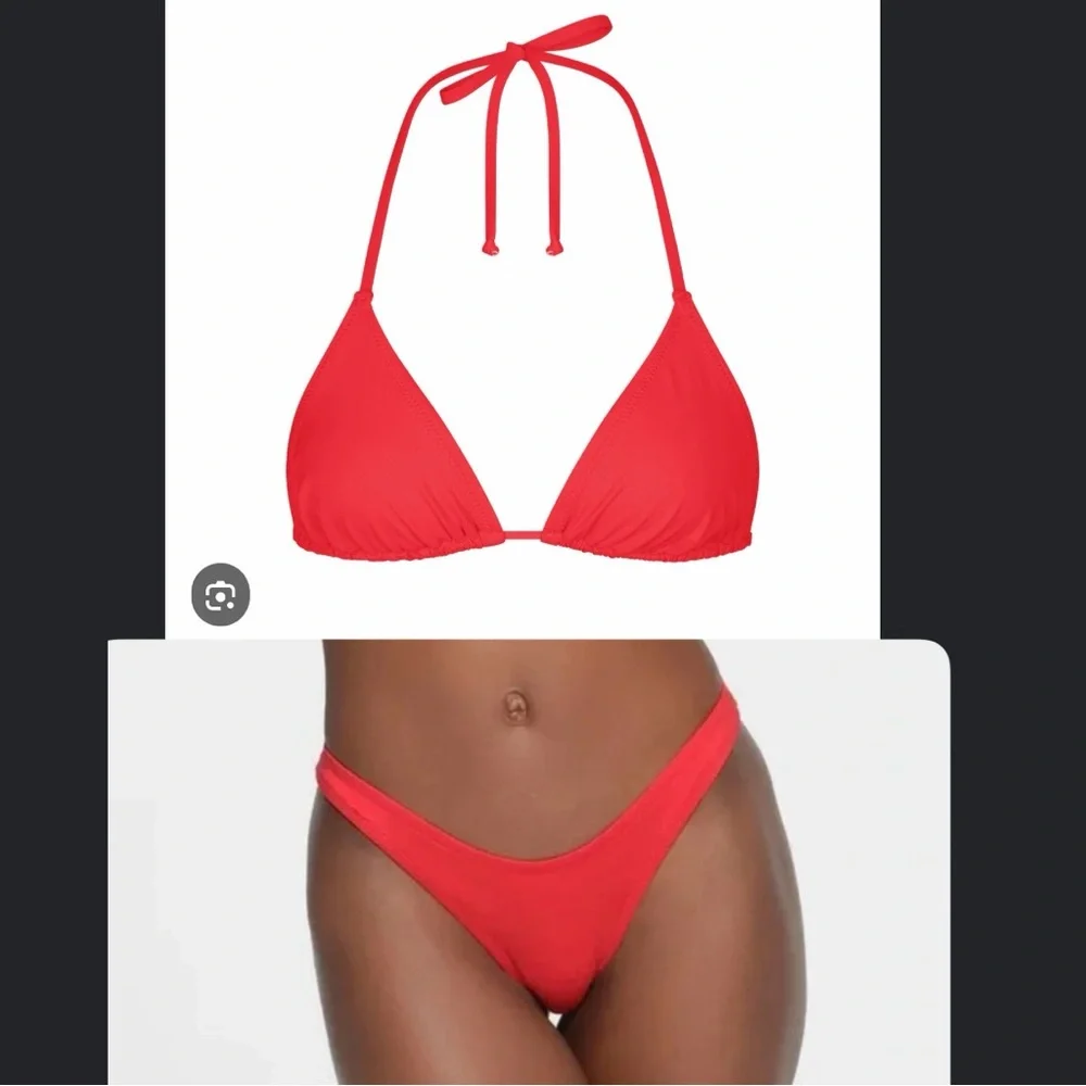 Red skims bikini set